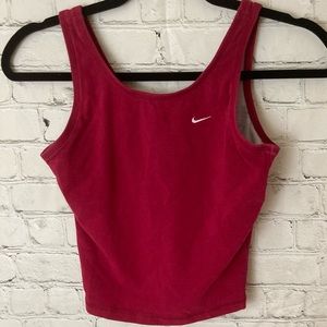Nike short red workout tank top